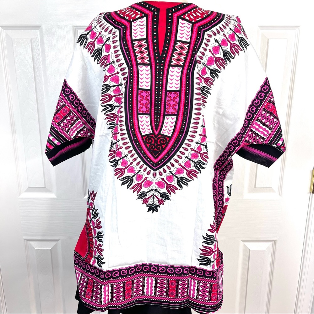 🌟🌟SOLD🌟🌟BRIGHT and BOLD short sleeve 100% COTTON graphic print floral shirt - Picture 4 of 8